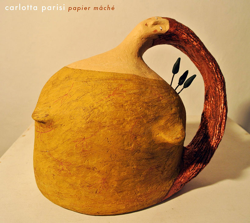 Carlotta Parisi, scultura Donne Val d'Orcia in papier maché